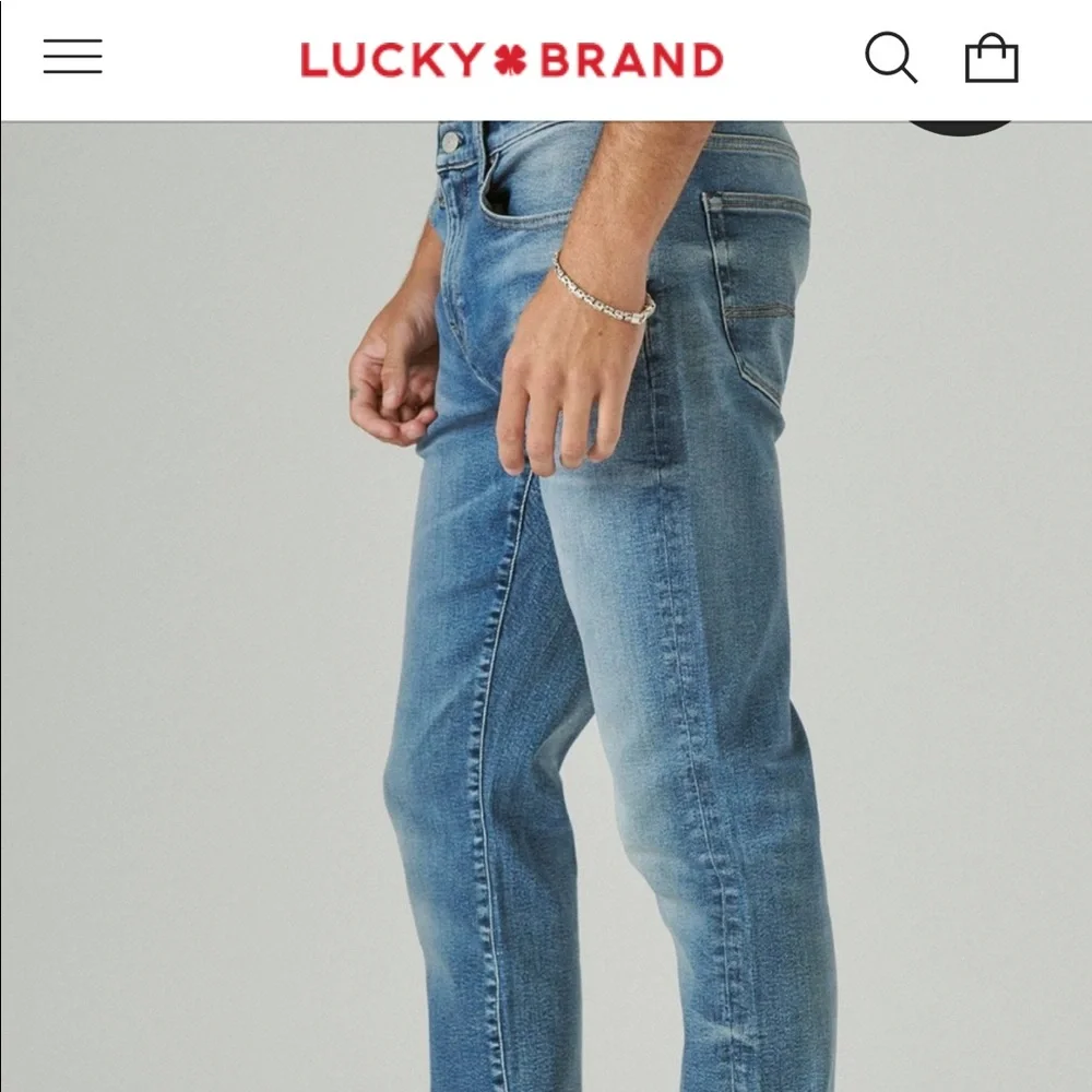 NEW Lucky Brand 100 Skinny Jeans Advanced Stretch Gilman Quartz wash size 30x30